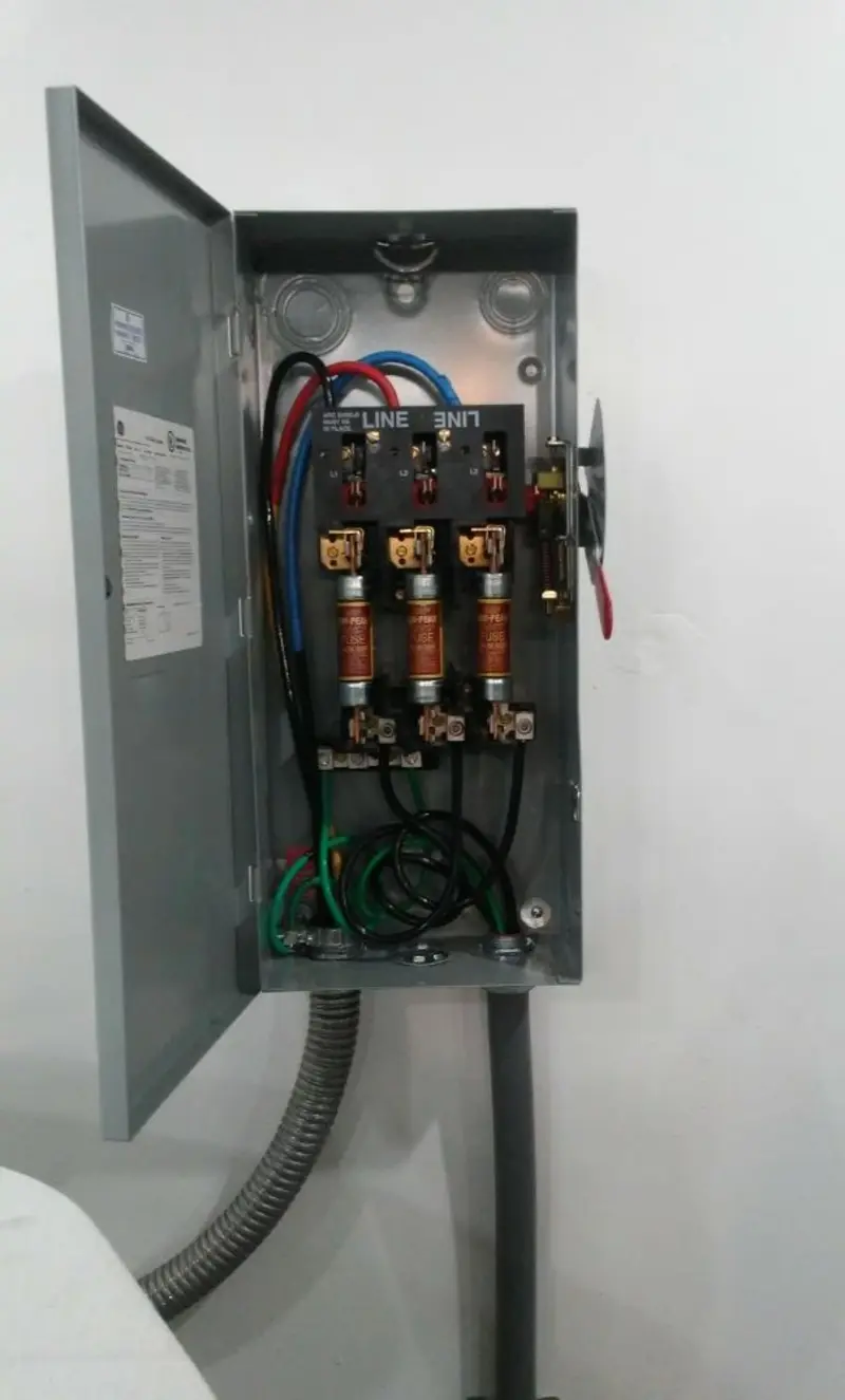 Three-phase disconnect switch installed for Electrical Wiring & Rewiring in Southwick
